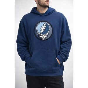 Lucky Brand x Grateful Dead Hoodie XXL Blue Depths Steal Your Face NEW